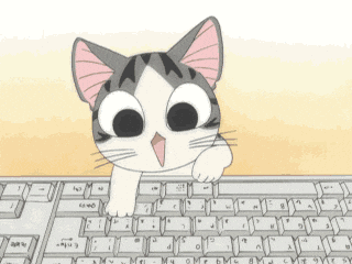 A gif of a cat tapping the keyboard